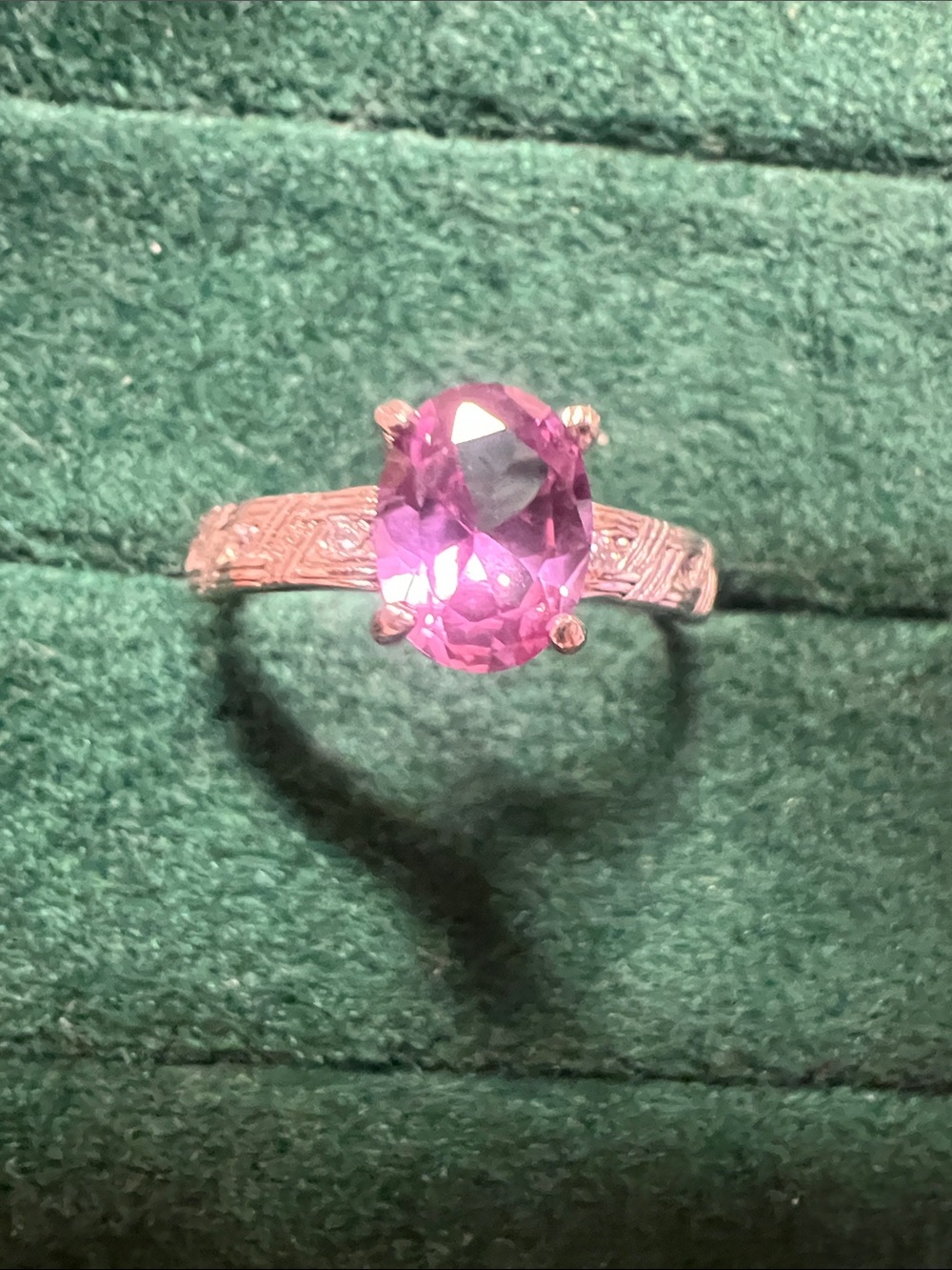 Alexandrite ring silver s925 setting size 7 can adjusted